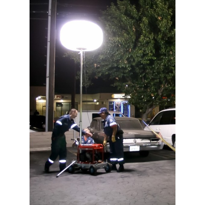 Balon mobil de iluminare constructii 800W - 110.000 lumeni – 3,2 m inaltime - cu carucior